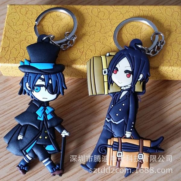 black butler japanese cartoon pvc keychain ciel phantomhive sebastian michaelis anime double-sided soft rubber keyring llaveros, Silver
black butler japanese cartoon pvc keychain ciel phantomhive sebastian michaelis anime double-sided soft rubber keyring llaveros, Silver