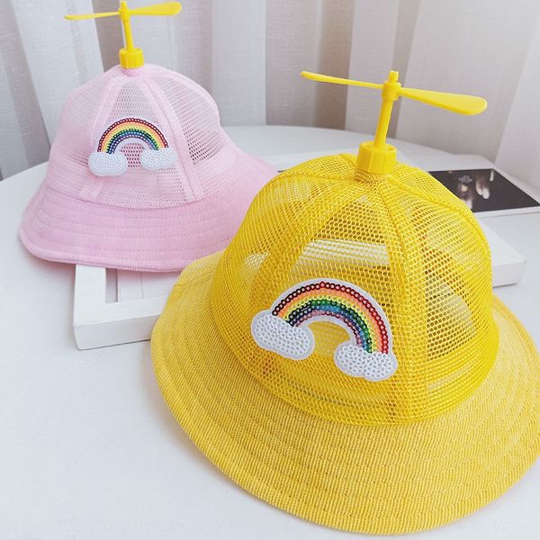 xwimg children's bucket bucket summer sun protection rainbow bamboo dragonfly hat boys and girls thin summer mesh fisherman hat 3 years, Yellow
xwimg children's bucket bucket summer sun protection rainbow bamboo dragonfly hat boys and girls thin summer mesh fisherman hat 3 years, Yellow