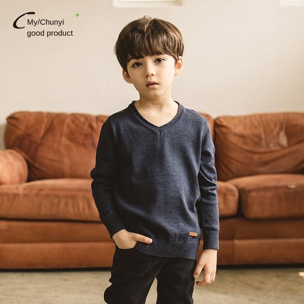 pure one good children's clothing pullover clothing multicolor men's sweater cotton base shirt children's v-neck knitted pull, Blue
pure one good children's clothing pullover clothing multicolor men's sweater cotton base shirt children's v-neck knitted pull, Blue