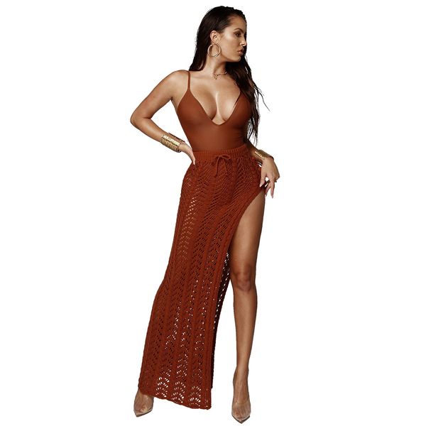 Fashion Women Skirts Sexy Cutout Knee-length Skirt Summer Sexy Split Fork Beach Dress Hollow Out Knitting Skirts Size S-XL
Fashion Women Skirts Sexy Cutout Knee-length Skirt Summer Sexy Split Fork Beach Dress Hollow Out Knitting Skirts Size S-XL