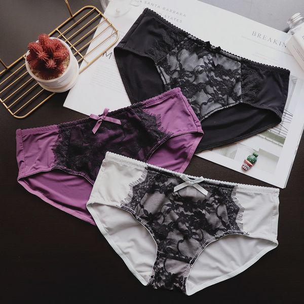 japanese nylon ice silk fabric women's underwear women's lace low-waist hip bag hip briefs cotton files, Black;pink
japanese nylon ice silk fabric women's underwear women's lace low-waist hip bag hip briefs cotton files, Black;pink