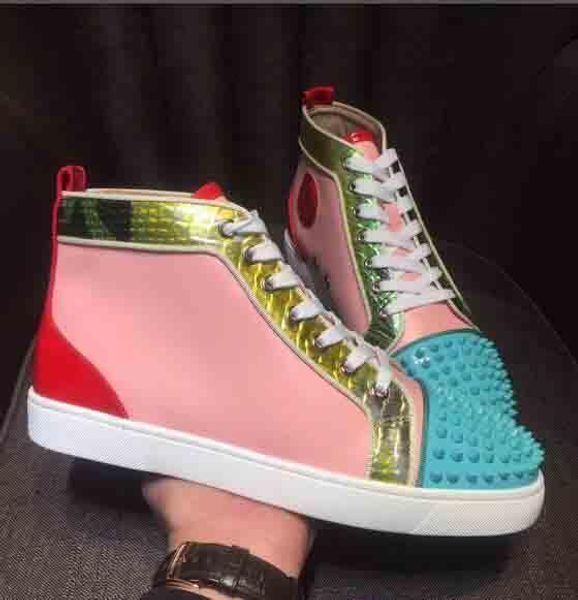 real picture red bottom sneakers for men luxury red yellow spikes fashion casual mens womens shoes designer leisure trainers footwear cs08, Black
real picture red bottom sneakers for men luxury red yellow spikes fashion casual mens womens shoes designer leisure trainers footwear cs08, Black