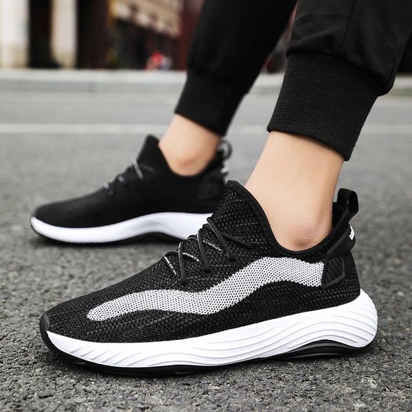 2020 new cross-border mens summer breathable mesh mens sports casual shoes mens korean-style flying woven running shoes, Black
2020 new cross-border mens summer breathable mesh mens sports casual shoes mens korean-style flying woven running shoes, Black