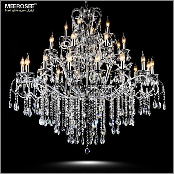 modern large 28 arms wrought iron chandelier crystal lighting fixture chrome lustre de sala pendant light hanging lamp for foyer villa
modern large 28 arms wrought iron chandelier crystal lighting fixture chrome lustre de sala pendant light hanging lamp for foyer villa