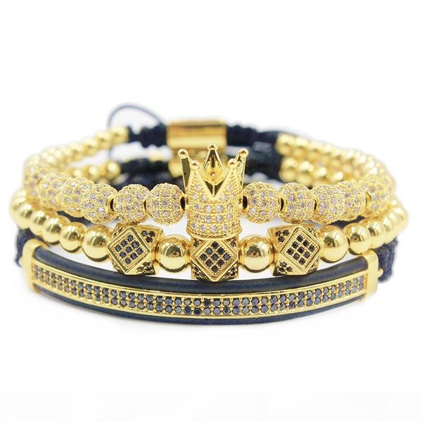 3pcs set men bracelet jewelry crown charms macrame beads bracelets for women pulseira masculina pulseira women bracelets j190625, Golden;silver
3pcs set men bracelet jewelry crown charms macrame beads bracelets for women pulseira masculina pulseira women bracelets j190625, Golden;silver