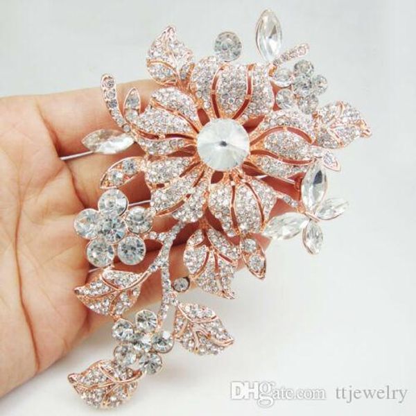 rose gold-tone vintage style flower woman brooch pin clear rhinestone crystal women jewelry, Gray
rose gold-tone vintage style flower woman brooch pin clear rhinestone crystal women jewelry, Gray