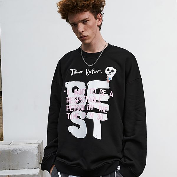 streewear pullover men oversize hip hop cotton harajuku loose hipster sweatshir, Black
streewear pullover men oversize hip hop cotton harajuku loose hipster sweatshir, Black