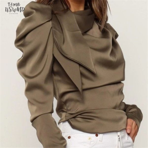 fashion women satin bow neck long puff sleeve black elegant outwear shirt office classic blusas chemise outfits, White
fashion women satin bow neck long puff sleeve black elegant outwear shirt office classic blusas chemise outfits, White
