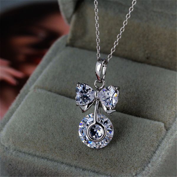 cute female ladies small bowknot pendant necklace fashion gold color wedding necklaces for women vintage jewelry gifts, Silver
cute female ladies small bowknot pendant necklace fashion gold color wedding necklaces for women vintage jewelry gifts, Silver