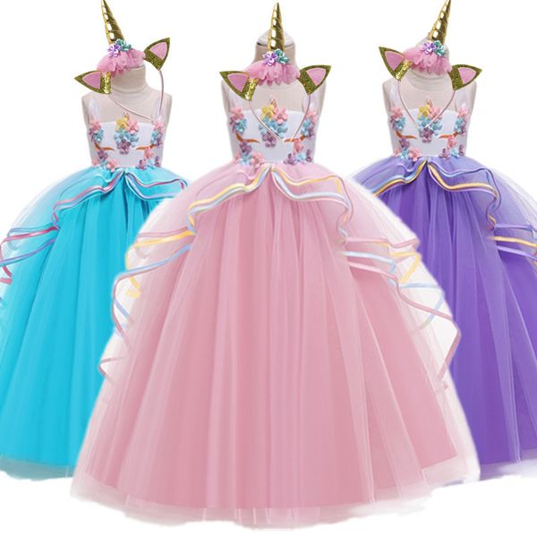 girl dress long unicorn headband kids dresses for girls children princess christmas party wedding birthday dress 10 12 14years t200709, Red;yellow
girl dress long unicorn headband kids dresses for girls children princess christmas party wedding birthday dress 10 12 14years t200709, Red;yellow