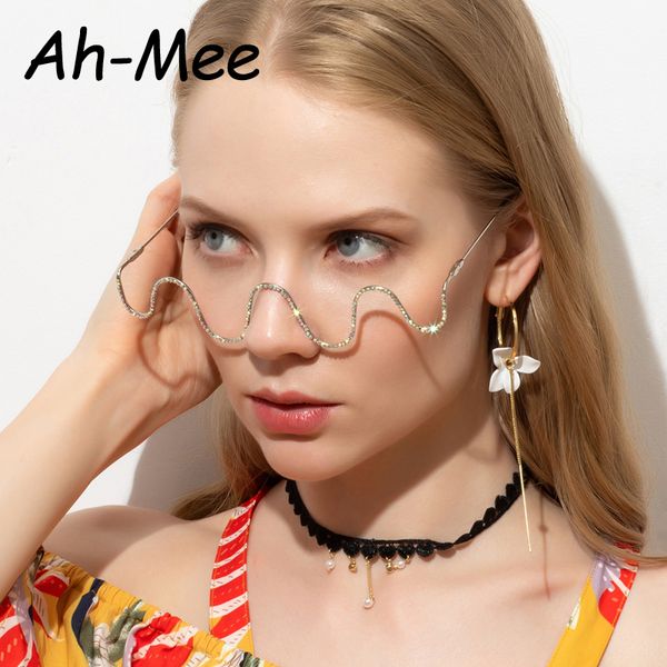 luxury diamond sunglasses frames women alloy sun glasses brand rhinestone eyeglasses wave half frame eyewear for decoration, White;black
luxury diamond sunglasses frames women alloy sun glasses brand rhinestone eyeglasses wave half frame eyewear for decoration, White;black