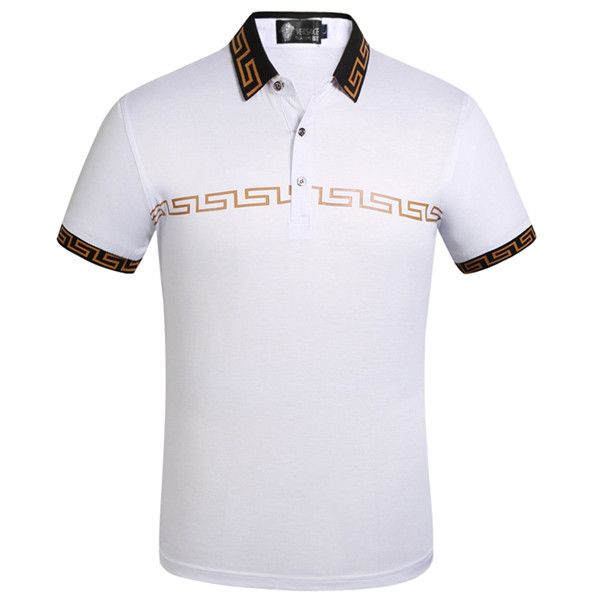 men's vêrsacê fashion t-shirt cotton print casual men's shirt short sleeve t-shirt collar brand men's clothing, White;black
men's vêrsacê fashion t-shirt cotton print casual men's shirt short sleeve t-shirt collar brand men's clothing, White;black