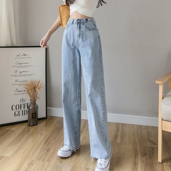 women's jeans woman high waist clothes wide leg denim clothing streetwear vintage quality summer fashion harajuku loose pants, Blue
women's jeans woman high waist clothes wide leg denim clothing streetwear vintage quality summer fashion harajuku loose pants, Blue