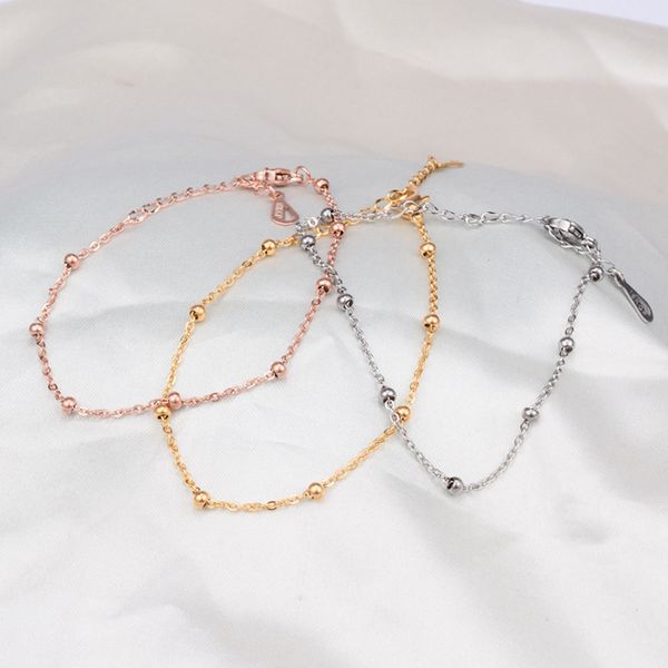 rose gold color bead chain bracelet femme for women bracelet stainless steel hand accessories jewelry, Black
rose gold color bead chain bracelet femme for women bracelet stainless steel hand accessories jewelry, Black