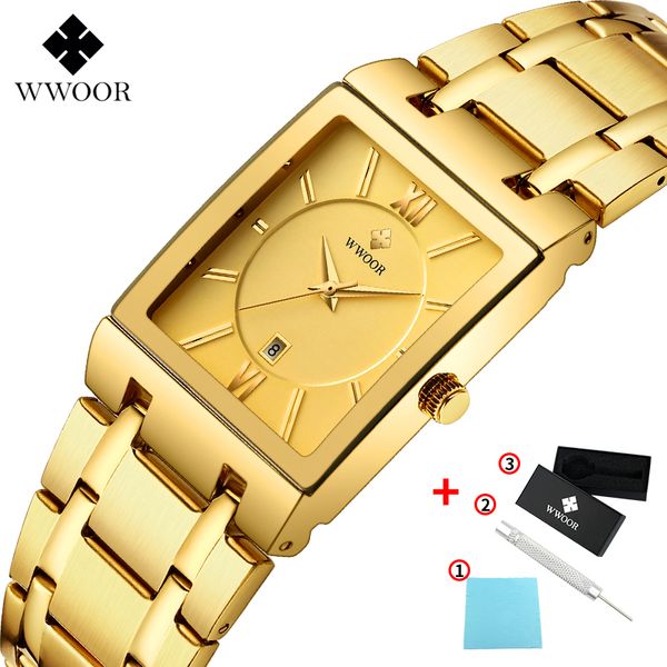 montre homme wwoor mens watches gold square quartz watch men sport waterproof wristwatch relogio masculino 2020, Slivery;brown
montre homme wwoor mens watches gold square quartz watch men sport waterproof wristwatch relogio masculino 2020, Slivery;brown
