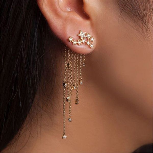 bling bling 2020 new tassels stars long dangle earrings for women fashion jewelry charm accessories rear hanging earrings, Golden
bling bling 2020 new tassels stars long dangle earrings for women fashion jewelry charm accessories rear hanging earrings, Golden