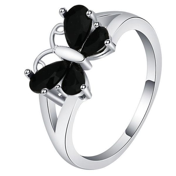 2020wholesale wish the new black butterfly mosaiceuropean and american fashion ring female ring selling, Silver
2020wholesale wish the new black butterfly mosaiceuropean and american fashion ring female ring selling, Silver