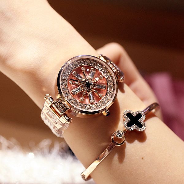 high-end factory direct fashion new delivery womens watch rotating quartz waterproof steel belt diamond bracelet fashion watch, Slivery;brown
high-end factory direct fashion new delivery womens watch rotating quartz waterproof steel belt diamond bracelet fashion watch, Slivery;brown