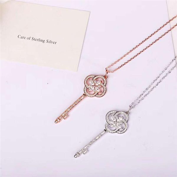 women necklace the classical charm full zircon windmill flowers key pendant jewelry s925 brands holiday gift, Silver 
women necklace the classical charm full zircon windmill flowers key pendant jewelry s925 brands holiday gift, Silver