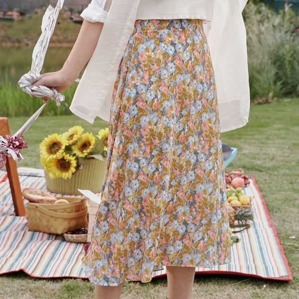 Multicolor Floral Print High Waist Casual Women Midi Skirts 2020 Summer A Line Korean Ladies Boho Holiday Bottoms, Black
Multicolor Floral Print High Waist Casual Women Midi Skirts 2020 Summer A Line Korean Ladies Boho Holiday Bottoms, Black