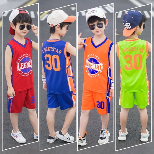 children's boy's sportswear suit basketball suit 2020 new children basketball wear in the big summer two-piece
children's boy's sportswear suit basketball suit 2020 new children basketball wear in the big summer two-piece