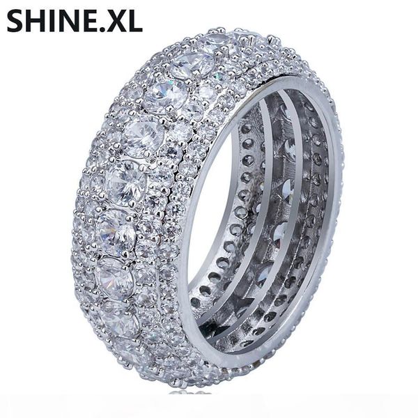 hip hop cz ring full bling iced out wedding zircon hollow luxury engagement fashion jewelry gift, Silver 
hip hop cz ring full bling iced out wedding zircon hollow luxury engagement fashion jewelry gift, Silver