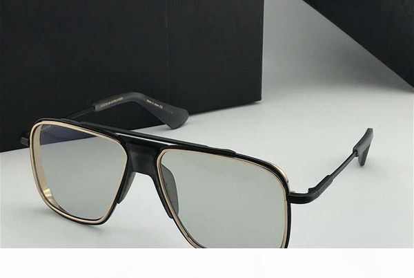 116 light gray lens gold black matte frame sunglasses sonnenbrille for men vintage glasses new with box fashion and high quality, White;black
116 light gray lens gold black matte frame sunglasses sonnenbrille for men vintage glasses new with box fashion and high quality, White;black