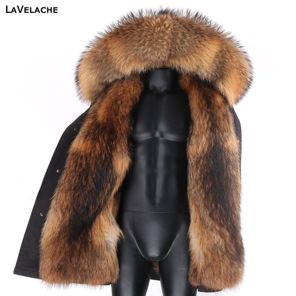 men's down & parkas 2021 men real fur coat winter luxury jacket liner detachable long parka natural raccoon collar outwear, Black
men's down & parkas 2021 men real fur coat winter luxury jacket liner detachable long parka natural raccoon collar outwear, Black