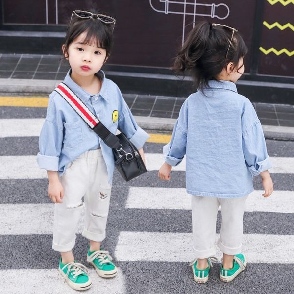 q2at4 autumn boys' shirt generation korean style smiling face printing denim tong chen shan children's tong chen shan long-sleeved, White;black
q2at4 autumn boys' shirt generation korean style smiling face printing denim tong chen shan children's tong chen shan long-sleeved, White;black