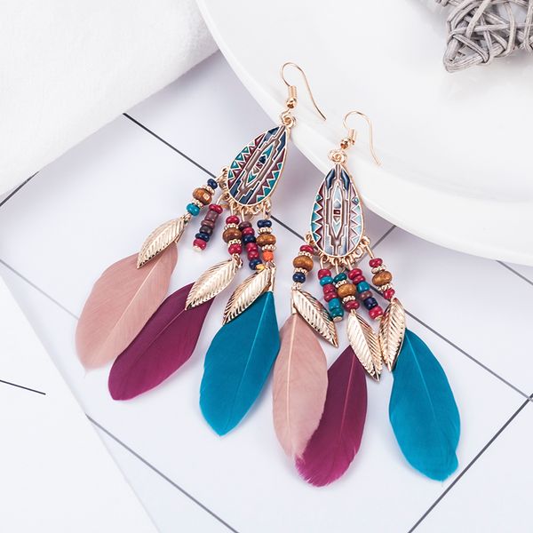 fashion women bohemian earrings long tassel fringe boho feather dangle jewelry pendientes vintage gold dangle earrings for women, Silver
fashion women bohemian earrings long tassel fringe boho feather dangle jewelry pendientes vintage gold dangle earrings for women, Silver