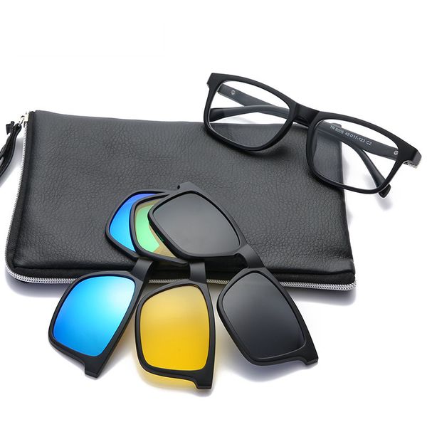 4 in 1 clip on sunglasses with polarized 3d night vision magnetic lens clips optical myopia glasses prescription for children, White;black
4 in 1 clip on sunglasses with polarized 3d night vision magnetic lens clips optical myopia glasses prescription for children, White;black