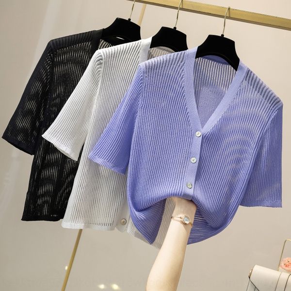 sfxrl 2020 summer new ultra-thin knitted cardigan air conditioning shirt simple short sleeve loose ice silk korean style sun-proof a, White
sfxrl 2020 summer new ultra-thin knitted cardigan air conditioning shirt simple short sleeve loose ice silk korean style sun-proof a, White