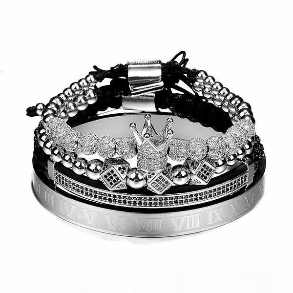 k classical handmade braiding bracelet gold hip hop men pave cz zircon crown roman numeral bracelet luxury jewelry, Golden;silver
k classical handmade braiding bracelet gold hip hop men pave cz zircon crown roman numeral bracelet luxury jewelry, Golden;silver