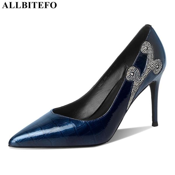 dress shoes allbitefo high heels genuine leather wedding women rhinestone heel office ladies, Black
dress shoes allbitefo high heels genuine leather wedding women rhinestone heel office ladies, Black