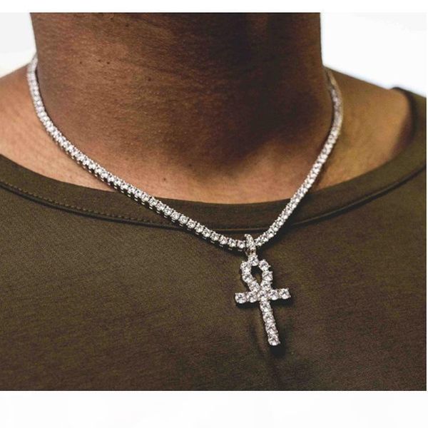 mens bling iced out egyptian ankh key pendant necklace gold plated hip hop black crystal cuban link chain men jewelry 5.5mm 24in, Silver
mens bling iced out egyptian ankh key pendant necklace gold plated hip hop black crystal cuban link chain men jewelry 5.5mm 24in, Silver