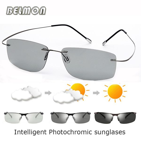 belmon polarized sunglasses men driver intelligent pure titanium rimless pchromic sun glasses for male driving uv400 rs722, White;black
belmon polarized sunglasses men driver intelligent pure titanium rimless pchromic sun glasses for male driving uv400 rs722, White;black