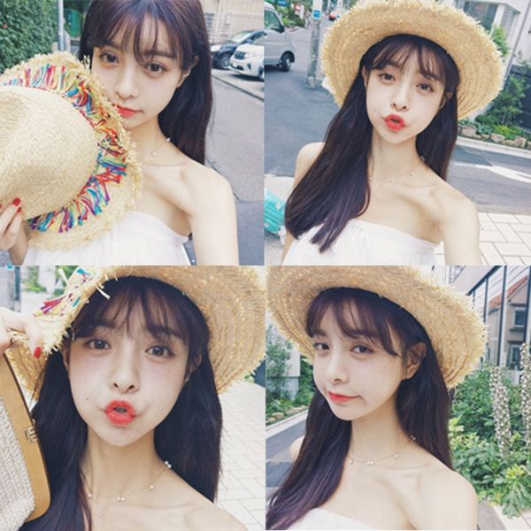 beach sun fashionable fan korean sunscreen straw hat zhiqiao same style lafite straw hat korean style women's summer travel sunscreen, Blue;gray
beach sun fashionable fan korean sunscreen straw hat zhiqiao same style lafite straw hat korean style women's summer travel sunscreen, Blue;gray