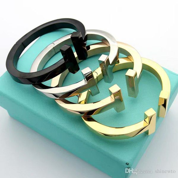 fashion men lady titanium steel lettering double t 18k gold plated thick bracelet bangle 4 color, Black
fashion men lady titanium steel lettering double t 18k gold plated thick bracelet bangle 4 color, Black