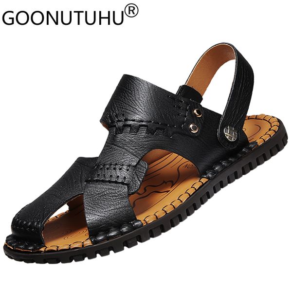 sandals 2021 style summer men's casual genuine leathter shoes male breathable beash sandal man outside flats for men, Black
sandals 2021 style summer men's casual genuine leathter shoes male breathable beash sandal man outside flats for men, Black