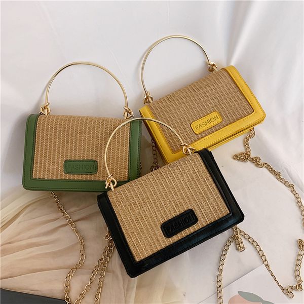 12*18*17cm summer flap pu leather for women travel beach bag ladies shoulder crossbody bag weaving straw female bolsos 2020
12*18*17cm summer flap pu leather for women travel beach bag ladies shoulder crossbody bag weaving straw female bolsos 2020