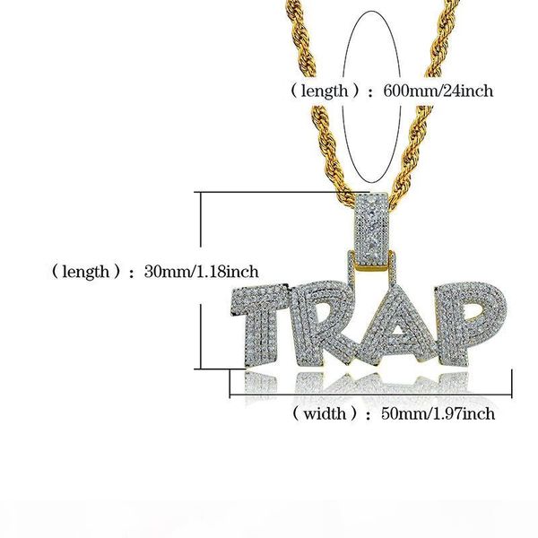 hiphop jewelry men letter trap pendant necklace pave micro cz ice out 18k gold plated hip hop necklaces, Silver
hiphop jewelry men letter trap pendant necklace pave micro cz ice out 18k gold plated hip hop necklaces, Silver