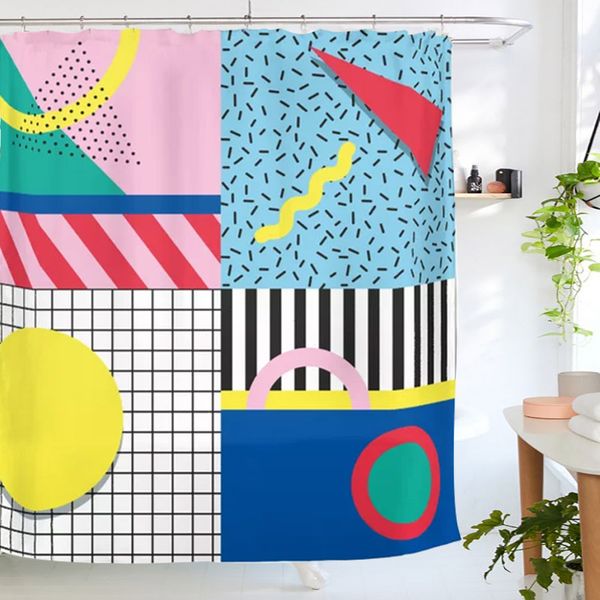 bathroom sets shower curtain set liz home memphis geometric contrasting color hole-shower curtain waterproof curtain toilet bathroom pa
bathroom sets shower curtain set liz home memphis geometric contrasting color hole-shower curtain waterproof curtain toilet bathroom pa