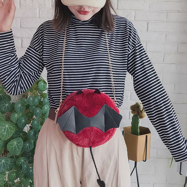 women plush little bat small round zipper bag female halloween devil handbag cute cartoon gothic shoulder bag yy
women plush little bat small round zipper bag female halloween devil handbag cute cartoon gothic shoulder bag yy