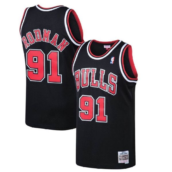 dennis rodman black nb a retro jersey, Gray