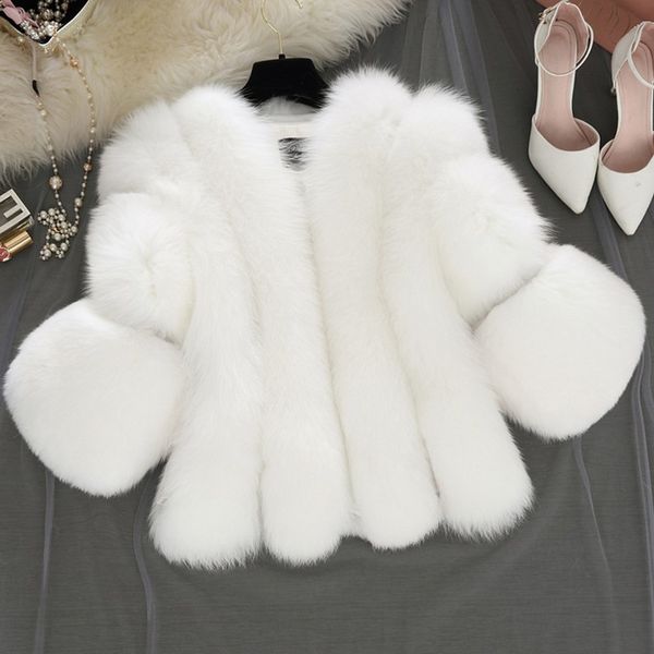 women's fur & faux 2021 winter imitation coat korean version of large casual short section warmth thick soft and delicate female co, Black
women's fur & faux 2021 winter imitation coat korean version of large casual short section warmth thick soft and delicate female co, Black