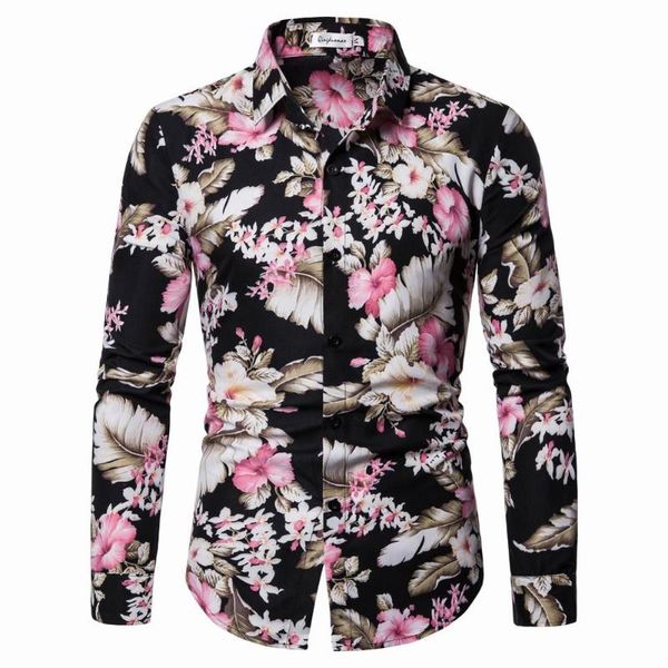 turn-down collar shirts men's clothing flower blouse men mens shirt floral casual long sleeve new arrival, White;black
turn-down collar shirts men's clothing flower blouse men mens shirt floral casual long sleeve new arrival, White;black