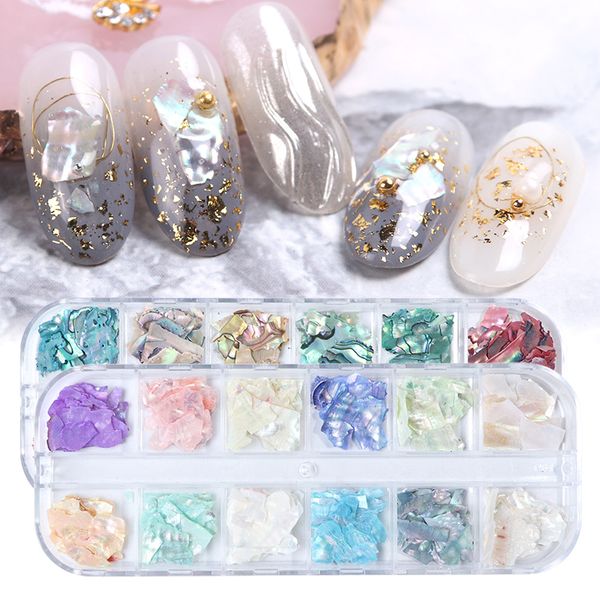 12 grids irregular mermaid broken shell nail glitter sequin holographic abalone slice flake 3d manicure charm polish nails, Silver;gold
12 grids irregular mermaid broken shell nail glitter sequin holographic abalone slice flake 3d manicure charm polish nails, Silver;gold