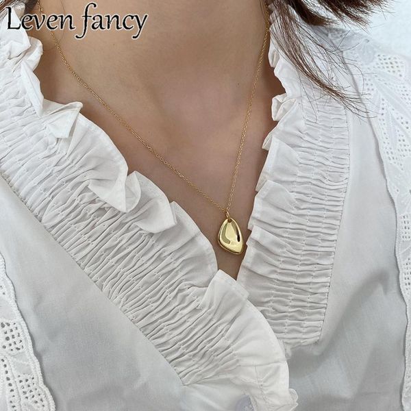 925 sterling silver necklace ellipse rhombus pendant necklace for women 18k gold depression pit fine jewelry 925 korean
925 sterling silver necklace ellipse rhombus pendant necklace for women 18k gold depression pit fine jewelry 925 korean