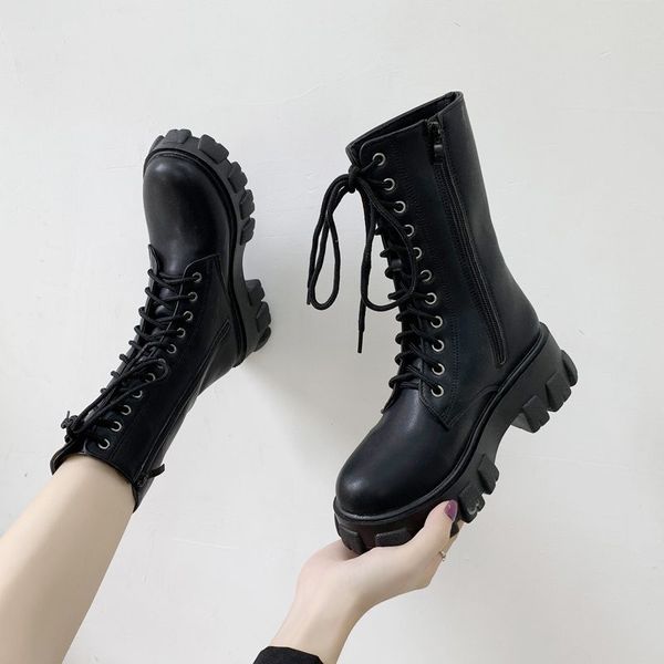 women's mid calf boots shoes booties ladies round toe low heels booties boots-women luxury designer rock lolita rubber, Black
women's mid calf boots shoes booties ladies round toe low heels booties boots-women luxury designer rock lolita rubber, Black