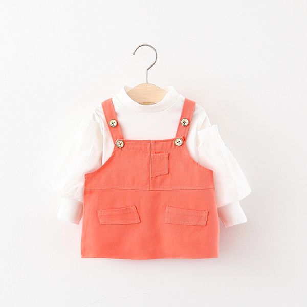 autumn baby girls lantern sleeve t-shirt + solid overalls dress toddler kids 2pcs casual dresses clothes vestidos, Red;yellow
autumn baby girls lantern sleeve t-shirt + solid overalls dress toddler kids 2pcs casual dresses clothes vestidos, Red;yellow